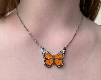 Monarch Butterfly Necklace - Etsy