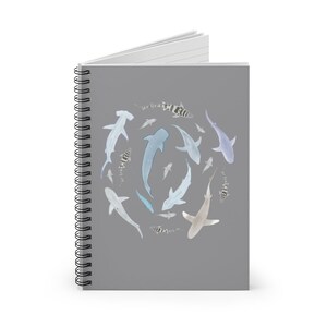 Swirling Sharks Notebook Shark Lover Gift, Shark Print Journal image 3