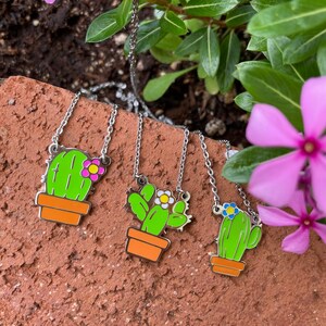 Set of 3 Cactus Friendship Necklaces, Cacti Friendship Necklace, Friendship Necklace for 3, Birthday Gifts for BFF, Matching Necklaces image 5