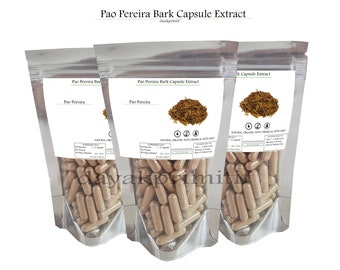 Organic Pao Pereira Bark Capsule Extract 500mg  Geissospermum Vellosii Vegentarian Capsule -Dayakprimitif