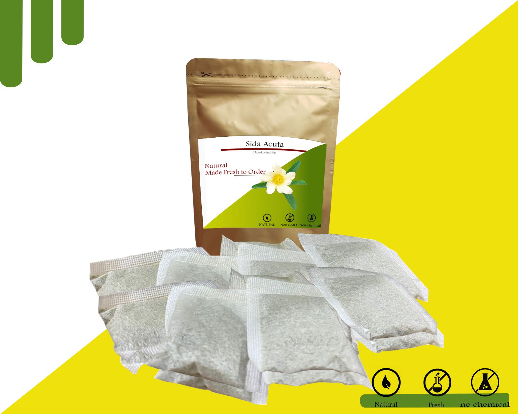 Organic Sida Acuta Root Capsule Extract I Stubborn Grass Natural Capsule