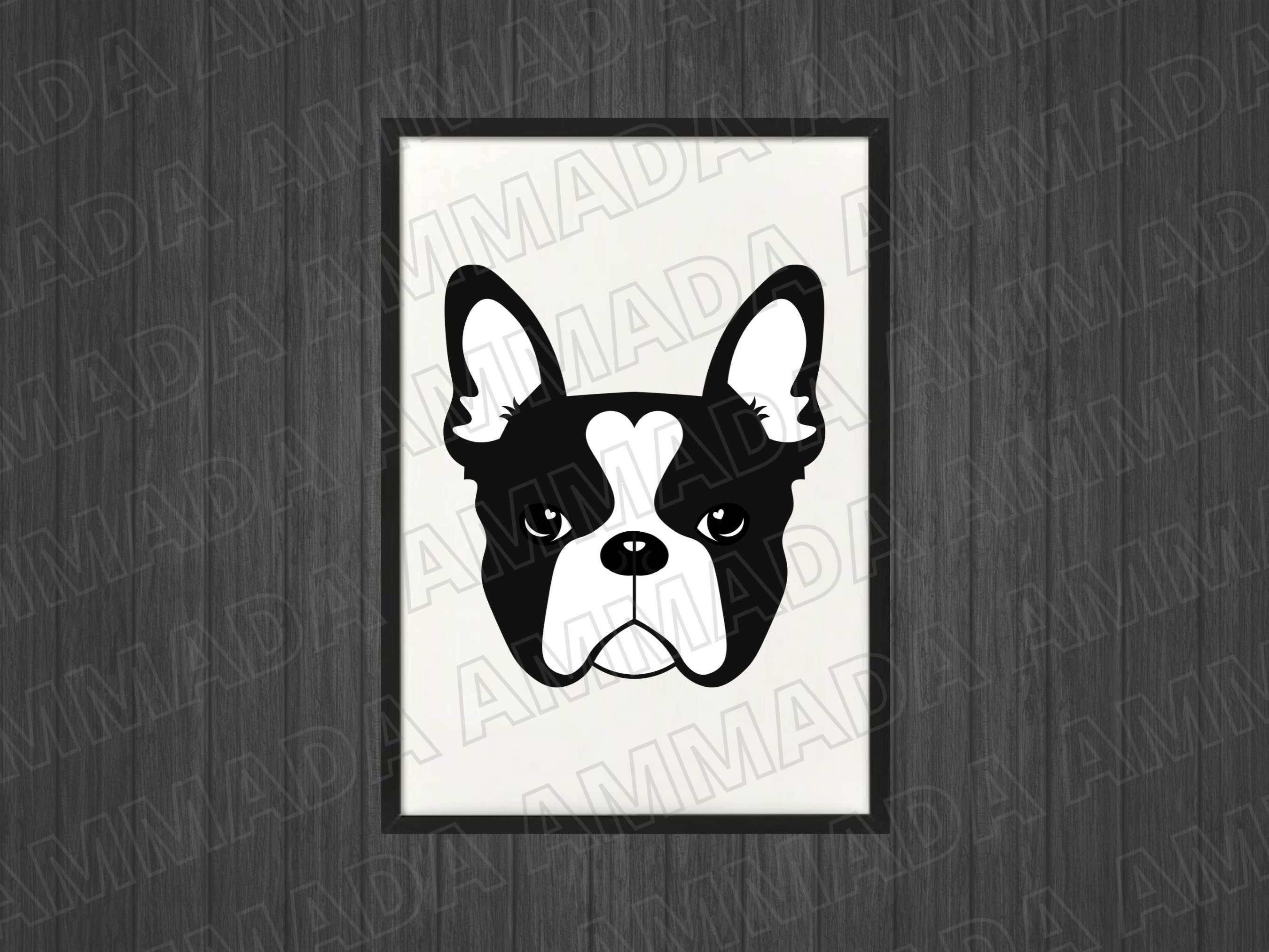 Boston Terrier SVG, Terrier PNG, Dog Vector, Instant Download