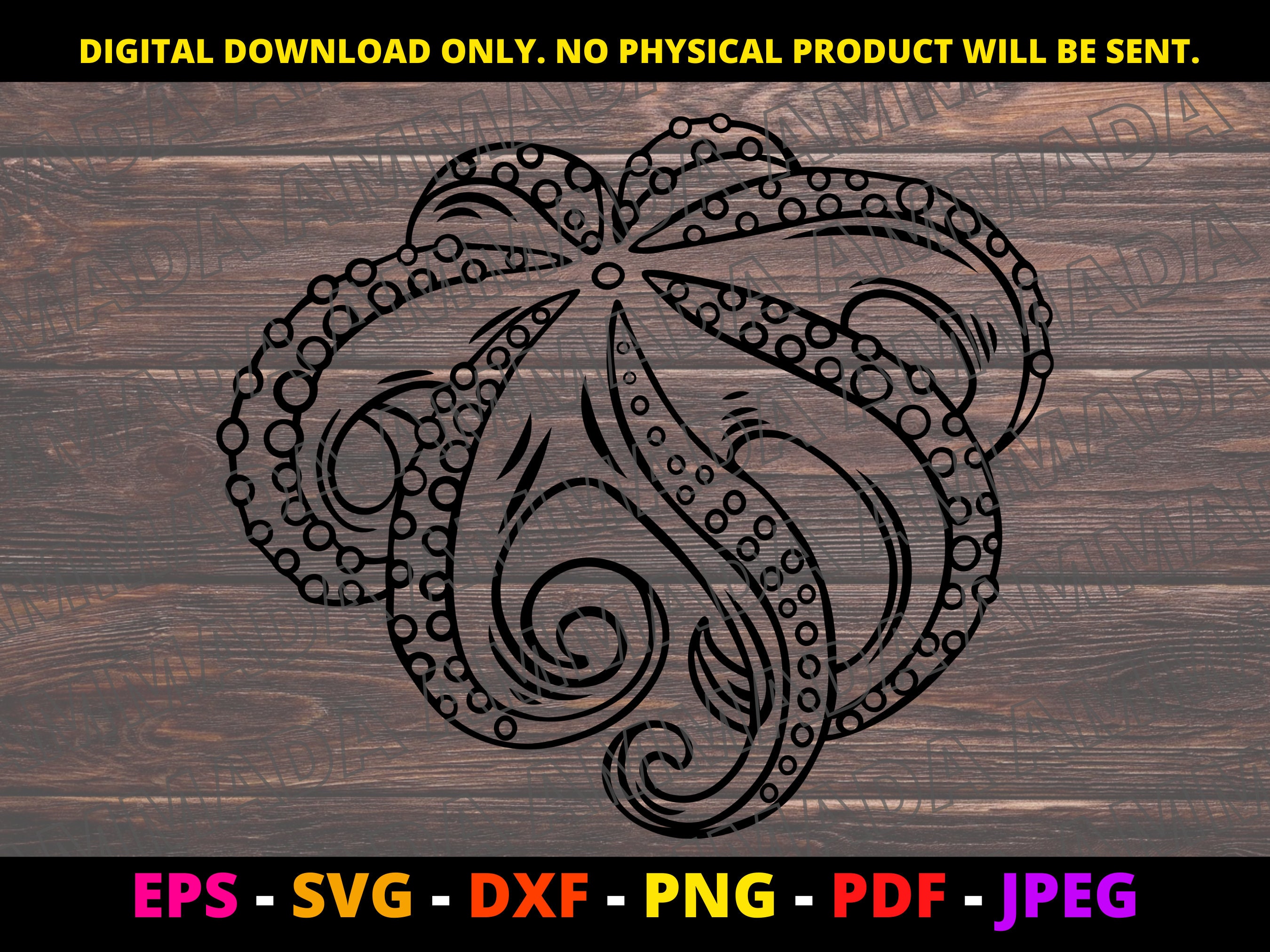 Octopus SVG Ocean Animals SVG Instant Download Printable - Etsy Australia