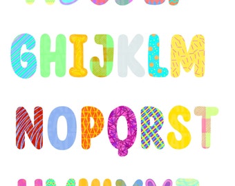 Easter Alphabet - NO Black Outline