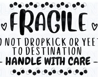 Fragile - Handle with Care Digital Sticker Design