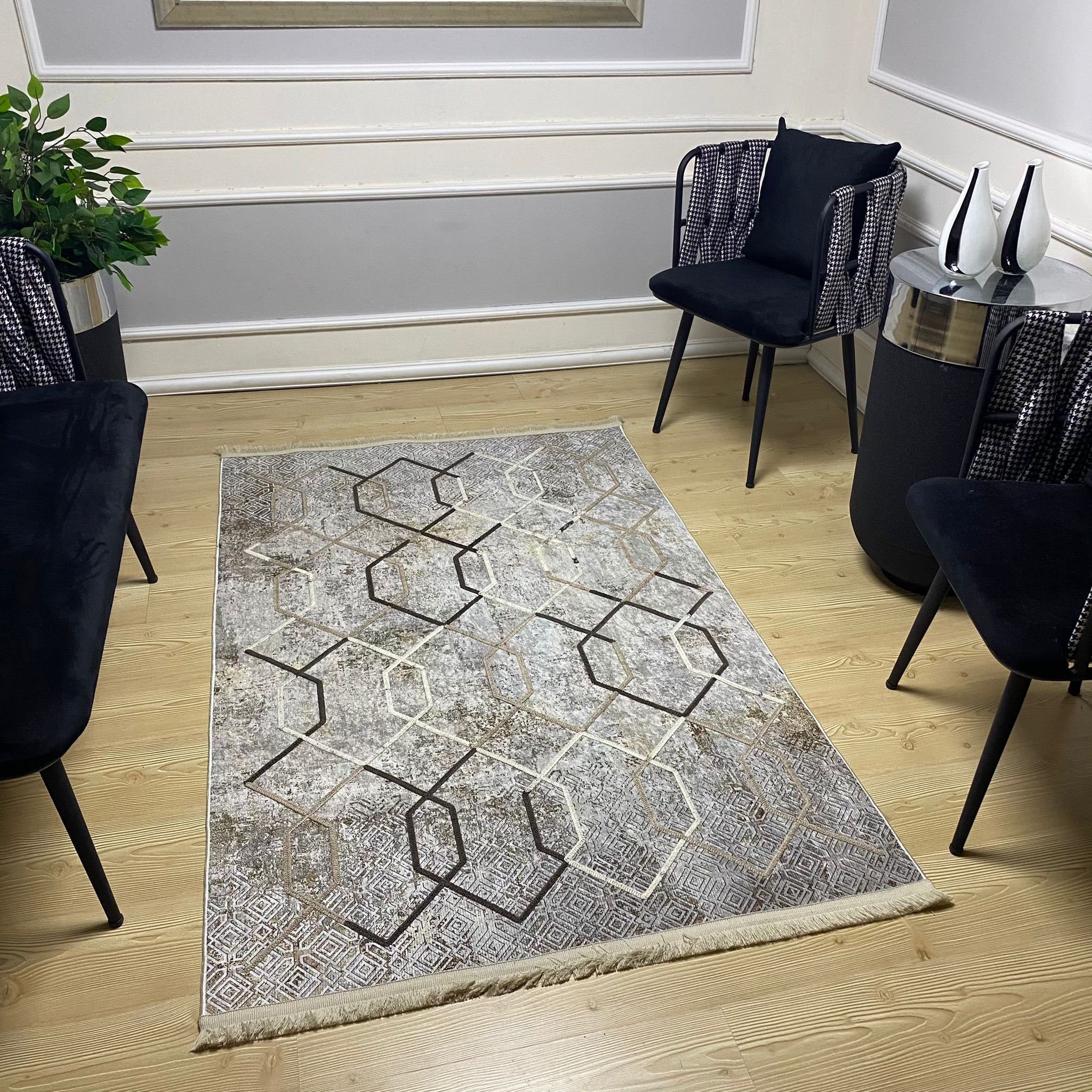 Embroidered Rug Geometric Pattern Cotton Rug Acrylic Rug Etsy