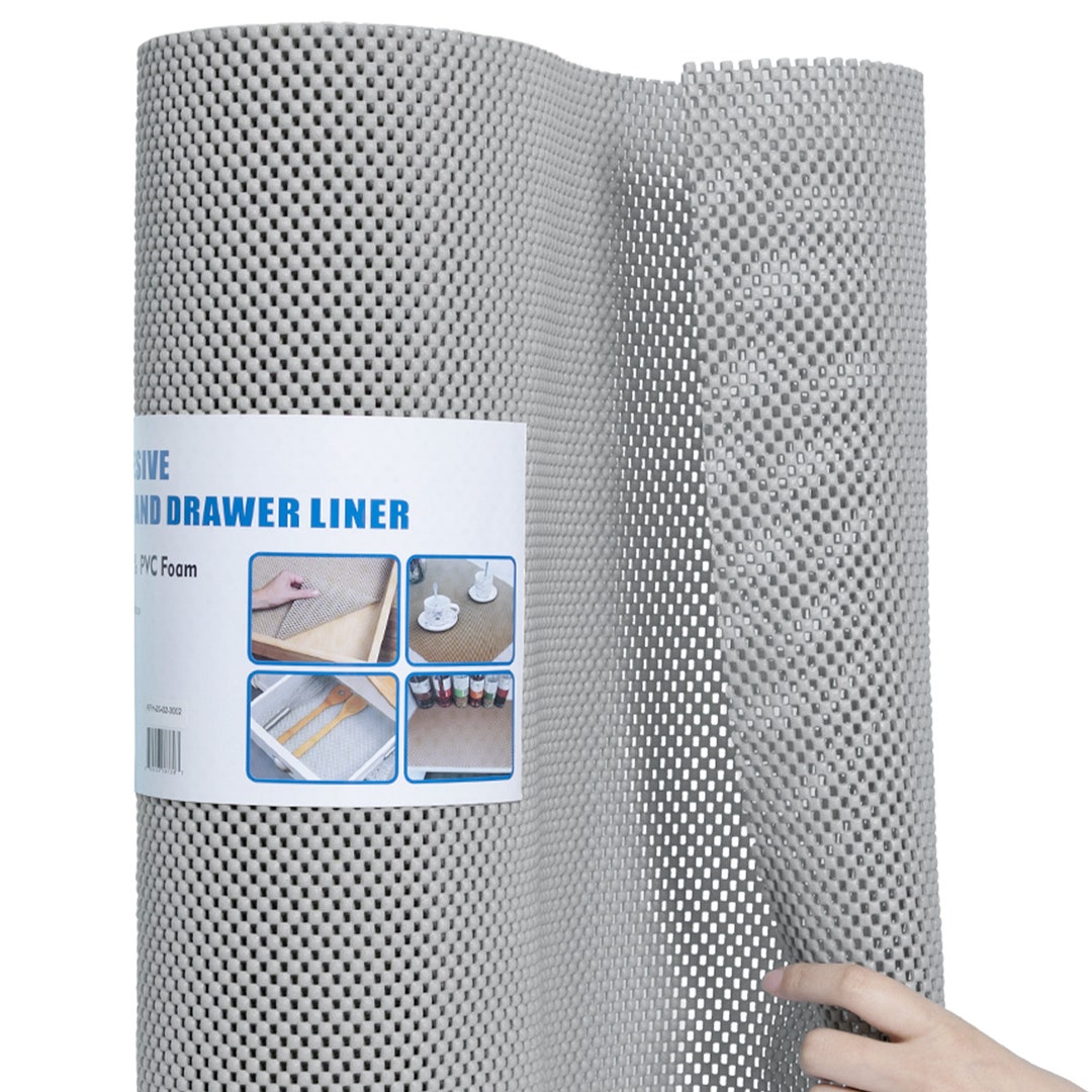 RAY STAR Grey Shelf Liner Drawer Liner, Nonadhesive Durable Strong