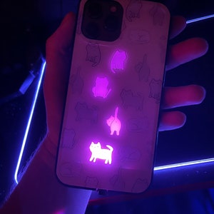 LED Light Up Case for Smart Phone - Kittens