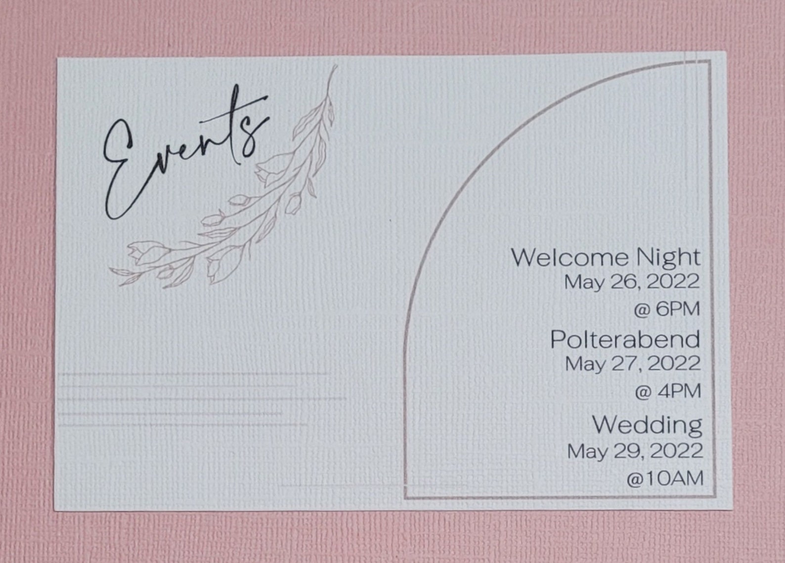 Events Invitation Card | Etsy