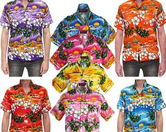Hawaiian Shirt Stag Do Night Party Fancy Loud Holiday Floral All Sizes