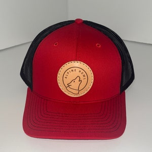 Red on Black Trucker