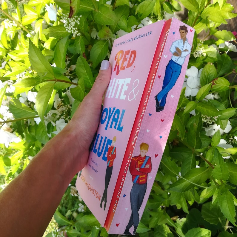 Red White and Royal Blue by Casey Mcquiston Painted Book Etsy