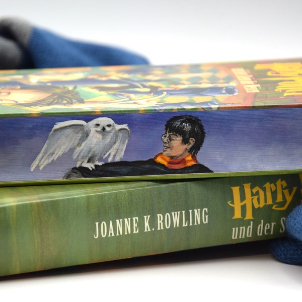 Harry Potter und der Stein der Weisen | Deutsch | Fore-Edge painting, bemalter Buchschnitt | collector's edition