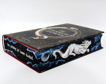 The Neverending Story by Michael Ende | Made to Order | hand painted book edges, Fore-edge Painting, unique collector's edition