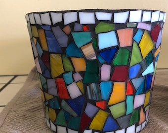 Scattered rainbow large planter