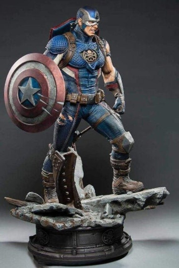 Captain America 3D STL Digital Figure File Format 3D Printer Etsy