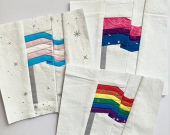 Pride Flag Foundation Paper Piecing/FPP Quilt Block Pattern, Digital Download