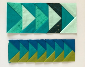 Patrón de bloque de edredón Flying Geese Foundation Paper Piecing/FPP, descarga digital
