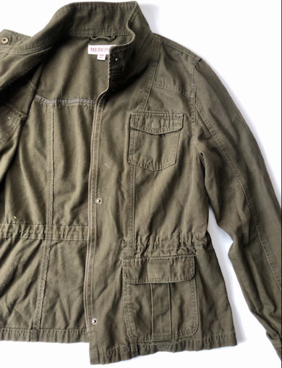 Olive Green Army Jacket Style Coat Etsy