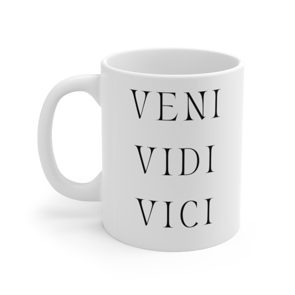 Veni vidi vici I came I saw I conquered Latein Etsy.de