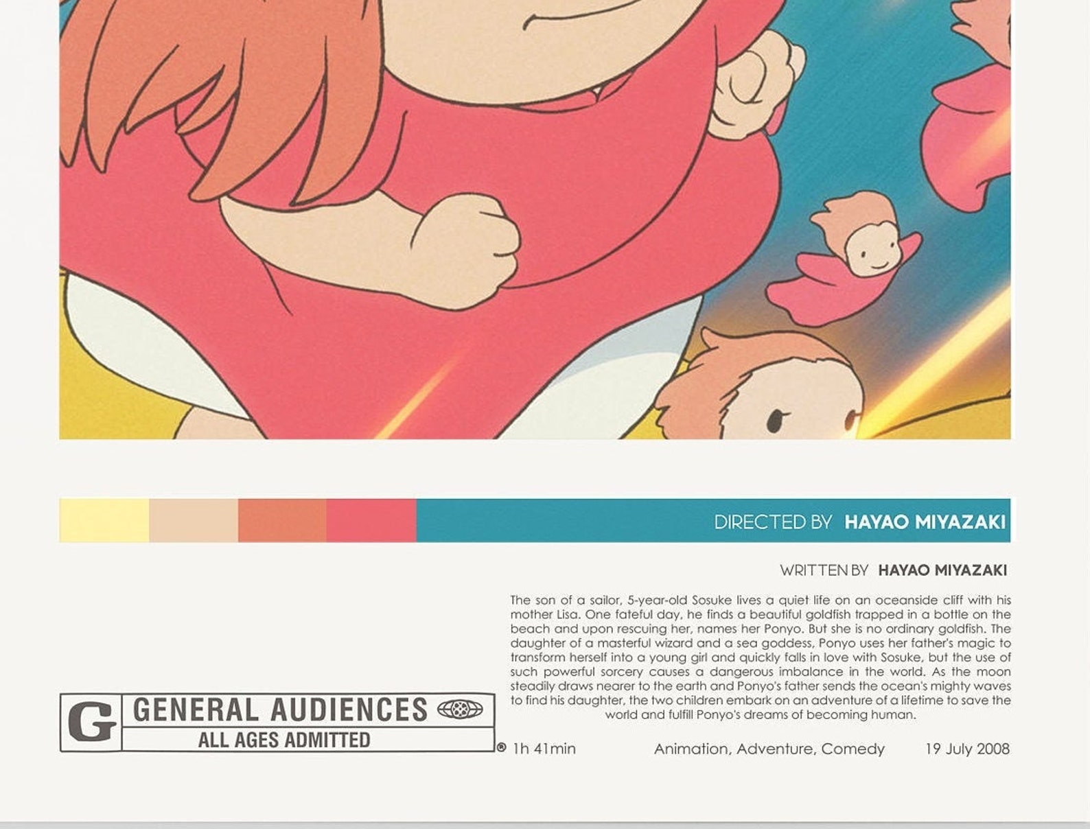 Ponyo Movie Poster Print Movie Poster Art Movie Home Decor | Etsy