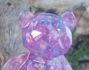 Epoxy Resin Glittered Teddy Bear