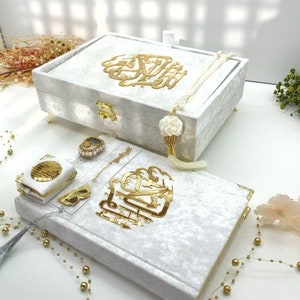 Luxury Special Quran Box |  Personalized Quran Box |  Islamic Gift Set | Quran Gift  | Muslim Gift  | Islamic Wedding Gift  | Velvet Quran