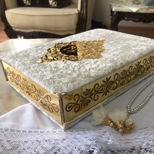 Personalized Quran With Velvet Box, Islamic Gift Set, Quran Gift Box, Muslim Gift, Islamic Wedding Gift, Velvet Quran