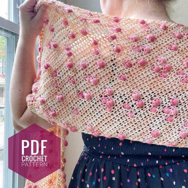 The Bubble Wrap - Assigned Pooling - crochet shawl PDF pattern