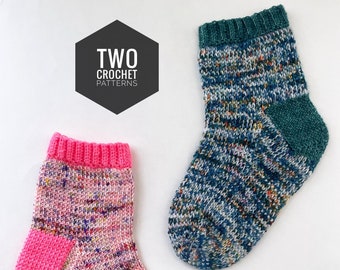 Crochet Sock Pattern Bundle - Helena and Augusta Socks