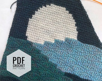 Rusalka Shawl - Tunisian Crochet - PDF pattern