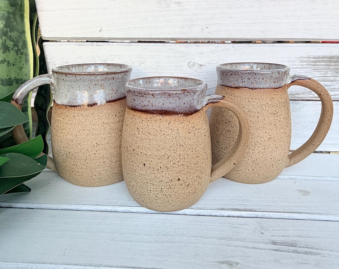 Glazed Rim Ceramic Coffee Mug