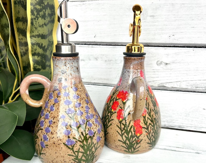 Handmade Ceramic Lavender Dispenser: Weighted Pourer, Food Safe