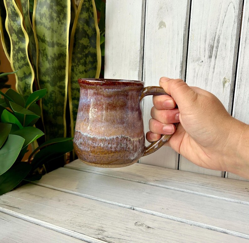 16oz Purple, Autumn Inspired Glazed Wheel Thrown Pottery Mug Etsy