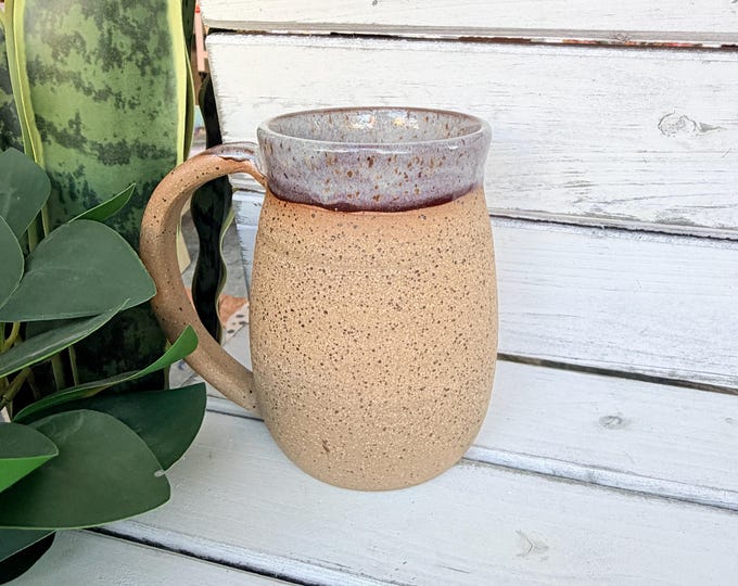 Glazed Rim Ceramic Coffee Mug