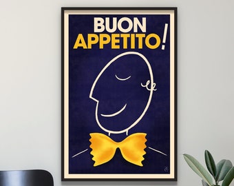 Pastaprint in vintage stijl, retro Italiaanse keukenkunst