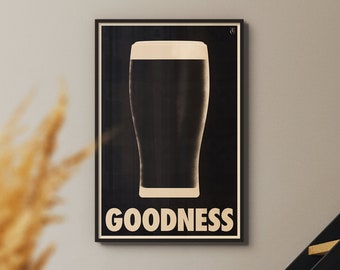 Vintage Style Irish Alcohol Print, Beer Poster, Irish Pub Wall Art