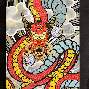 Impresión de Ryu del Dragón Rojo 5 x 7