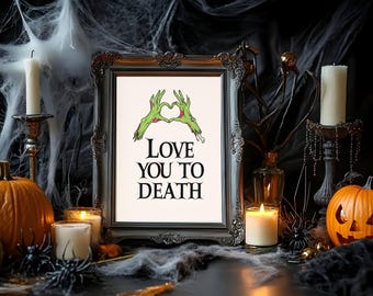Zombie Halloween Wall Art | Spooky Home Decor (Digital Download)