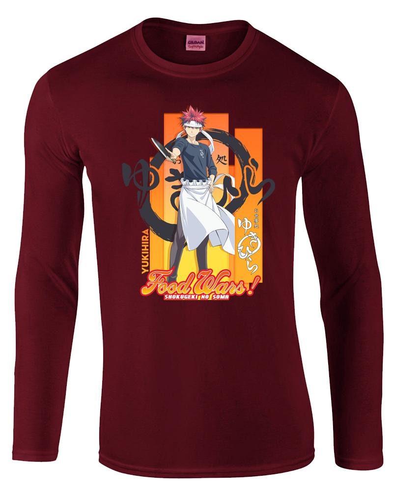 Sōma Yukihira Food Bliss Long Sleeve T Shirt Sōma Yukihira Food Wars  Cooking Shokugeki Japanese Anime Manga Red White Culinary - Tailor-made  T-shirts - AliExpress