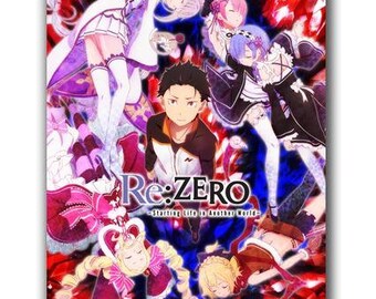 Re:Zero Starting Life in Another World Wall Scroll Emilia, Rem & Ram