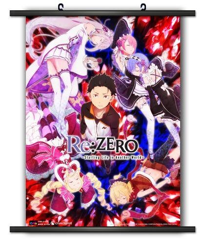 Re:Zero Starting Life in Another World Wall Scroll Emilia, Rem & Ram