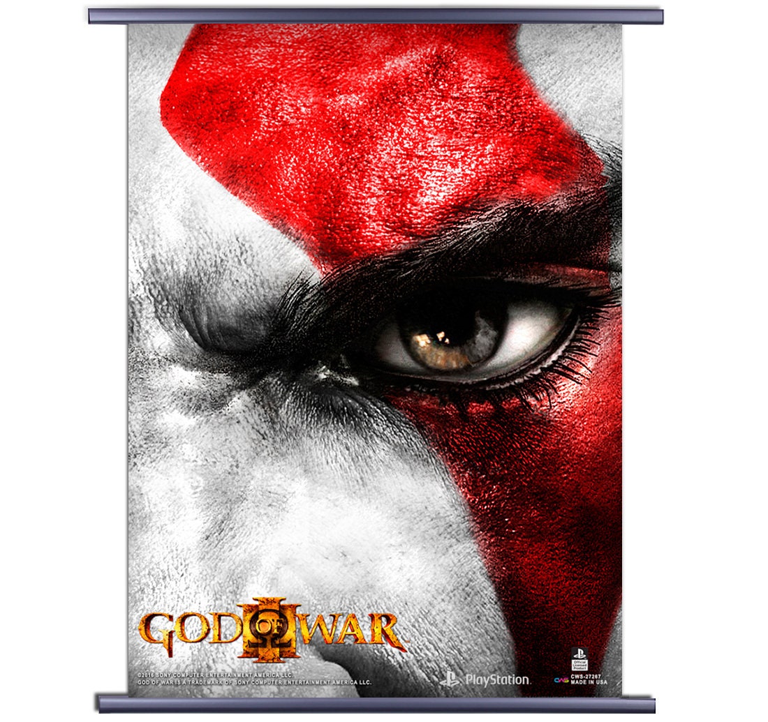 God of War Chains of Olympus Video Game Fabric Wall Scroll 