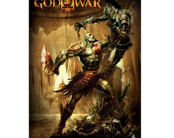 God of War Chains of Olympus Video Game Fabric Wall Scroll 