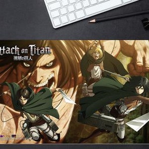 Anime shingeki no kyojin colossal titan jpg Custom Gaming Mat Desk
