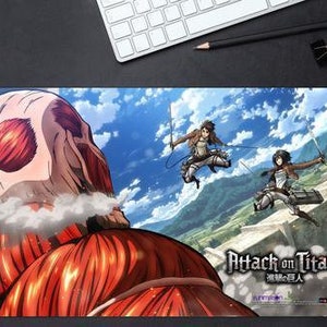 Shingeki No Kyojin Attack On Titan Mikasa Eren Armin Anime Gaming Mouse Pad  : : Informática