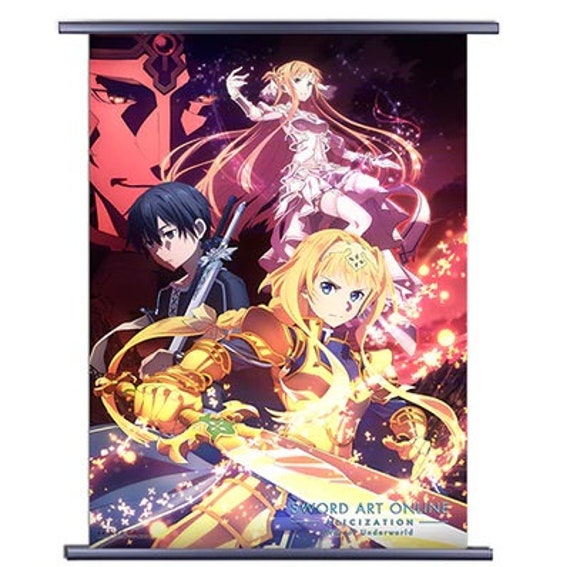 Cute Anime Girl Wall Scroll Poster Pretty Game Character Painting Wall Art  Decor