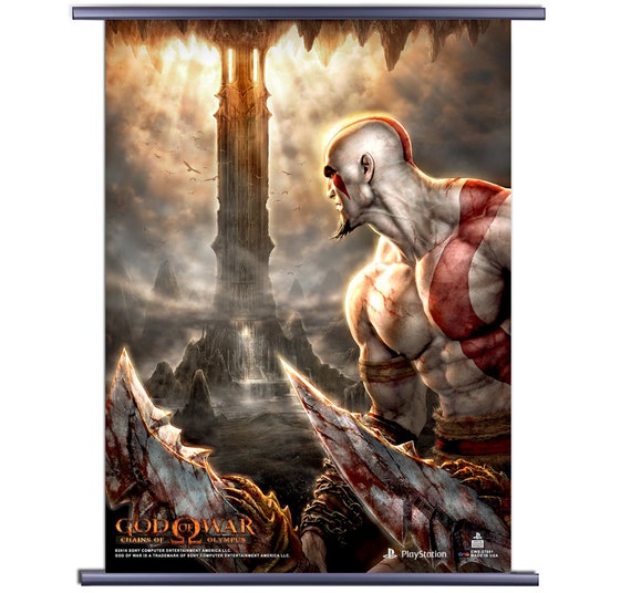 God of War Chains of Olympus Video Game Fabric Wall Scroll 