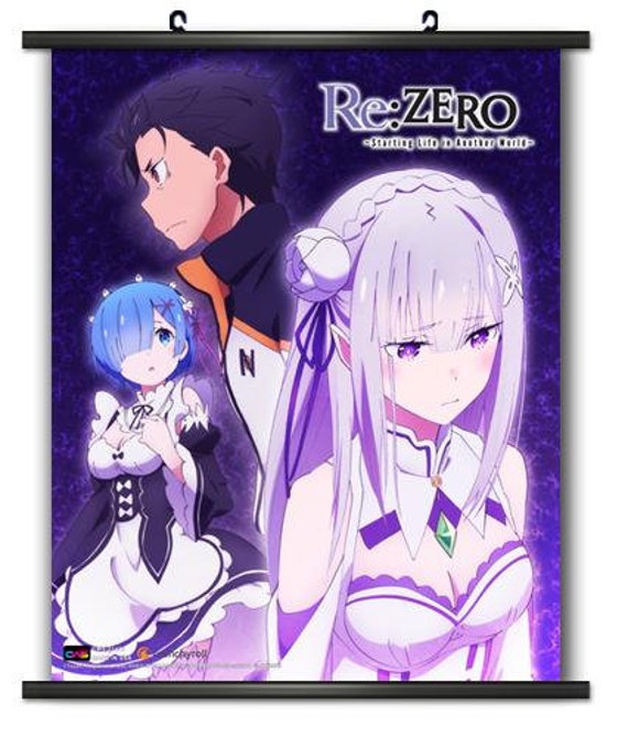 Re:Zero Starting Life in Another World Wall Scroll Emilia, Rem & Ram