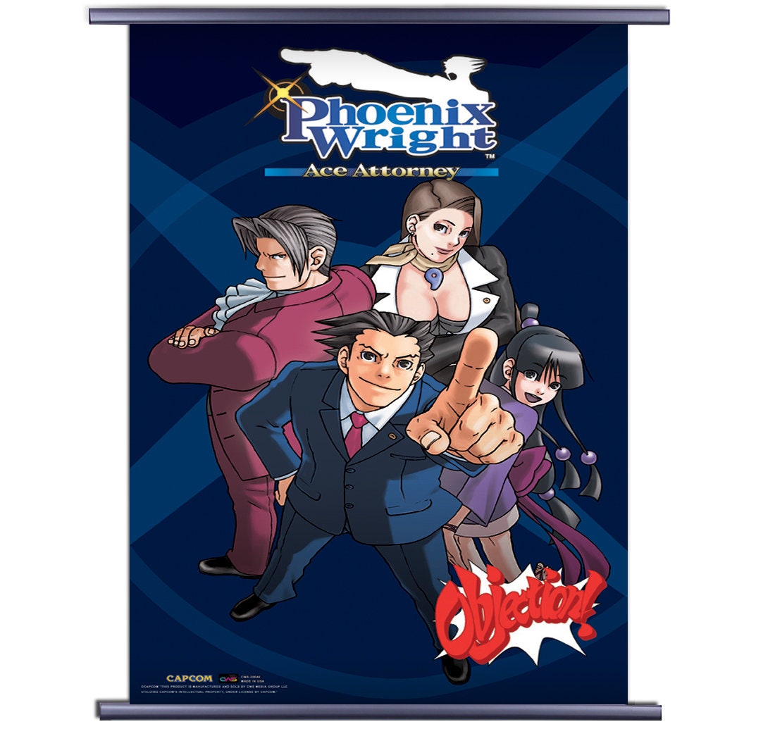 Buy Ace Attorney Phoenix Wright Video Game Fabric Wall Scroll